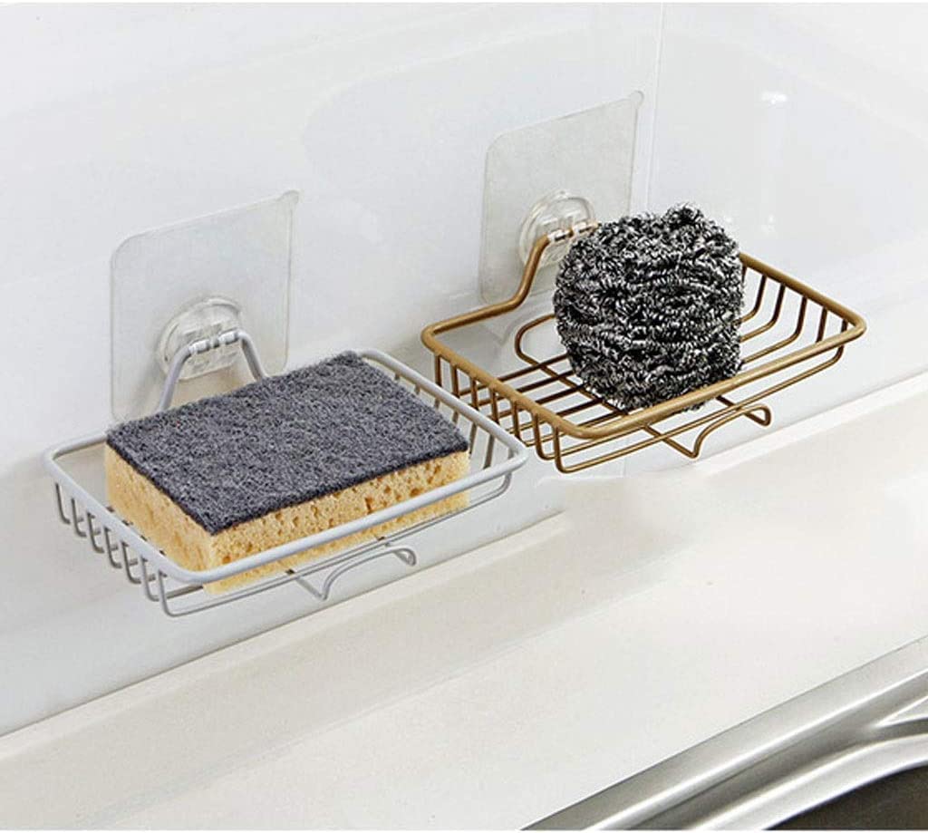 Jabonera de Viaje, jabonera de Metal montada en la Pared con Gancho, jabonera de Drenaje para baño, jabonera autoadhesiva Fuerte, jabonera para baño