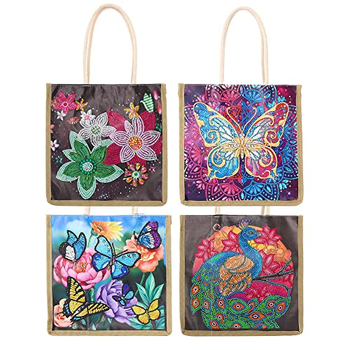 Diamond Painting Canvas Tote Bags 4 Pack Boho Diamond Dots Dotz A...