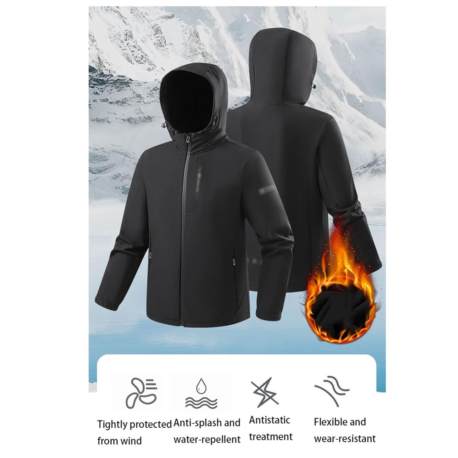 Yytcsjz Tuta Da Sci 2 Pezzi Da Uomo, Giacca Da Neve Invernale Calda Antivento Addensata Pantaloni Da Snowboard Set Da Sci Impermeabile, Set Di Tute Da Sci Calde E Spesse Con Cappuccio