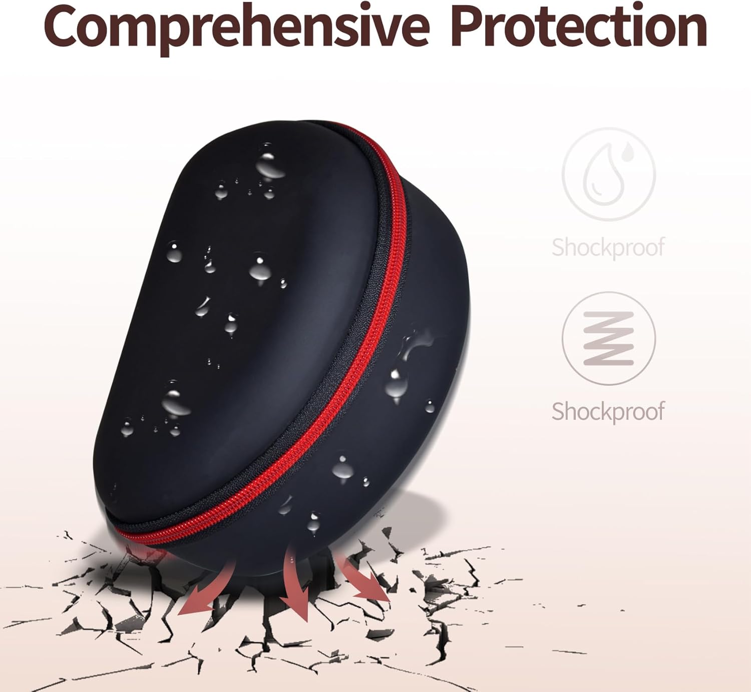 Hard Shell Travel Case Compatible with Beats Studio Pro/Studio3/Solo4/Solo3/ Solo 2 Bluetooth On-Ear Headphones (Black) - Image 5