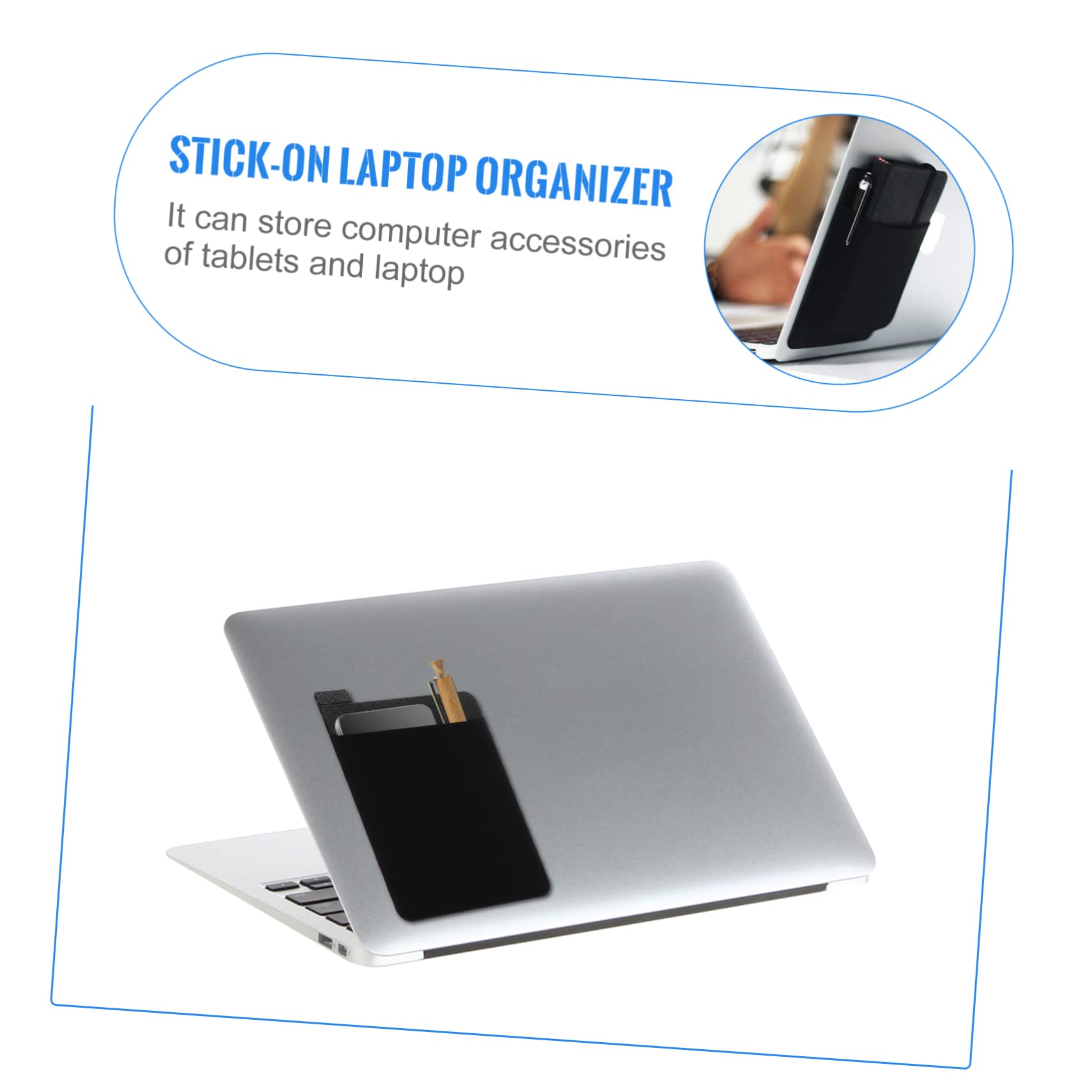 IMIKEYA Borsa Organizer Elastica per Laptop Custodia Trasparente per Tablet Borsa Portaoggetti per Mouse Wireless Hard Disk Esterno e Cavi Dati