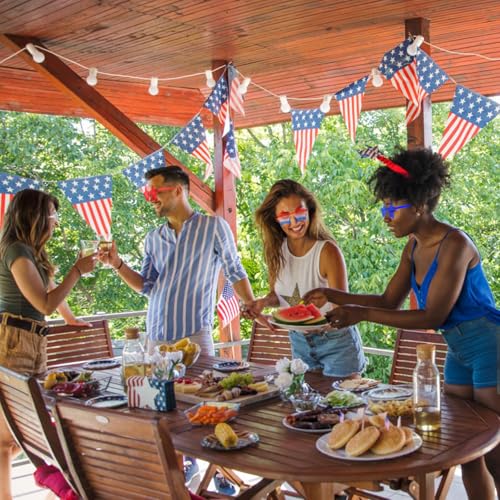 12PCS Star Sunglasses Rimless Glasses Transparent Eyewear Party Favors 4th of July Outfit Patriotic3