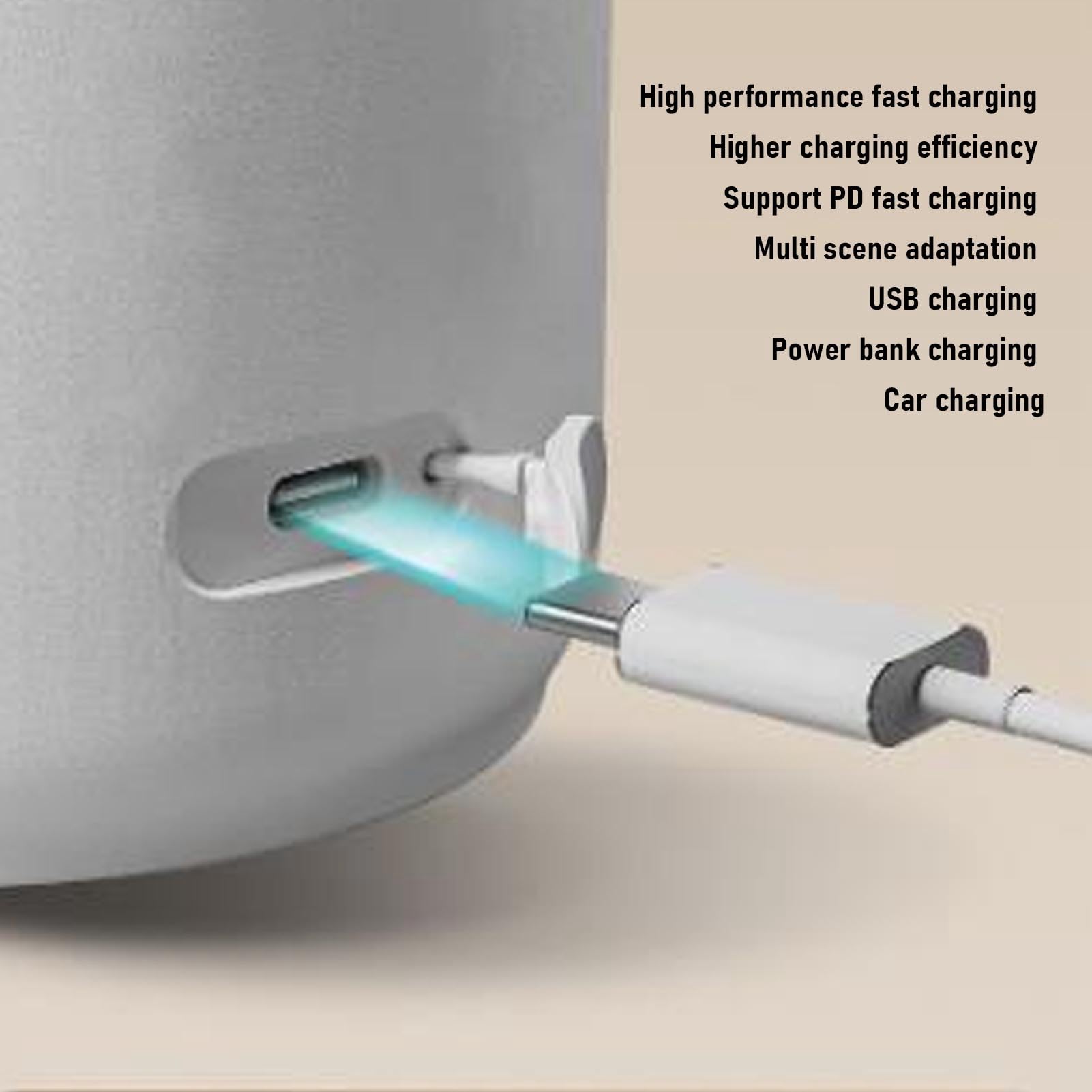 LICAEVEY Bouilloire électrique Portable, Chauffe-eau de Voyage sans Fil 500 Ml avec Chauffage Rapide 100 W, Bouilloire USB en Acier Inoxydable 316 pour café, thé, Lait, Contrôle Précis de la