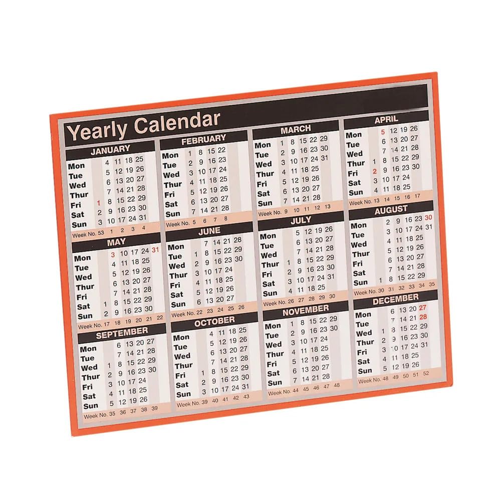 Janrax 2027 Year To View Calendar - 257 x 210mm