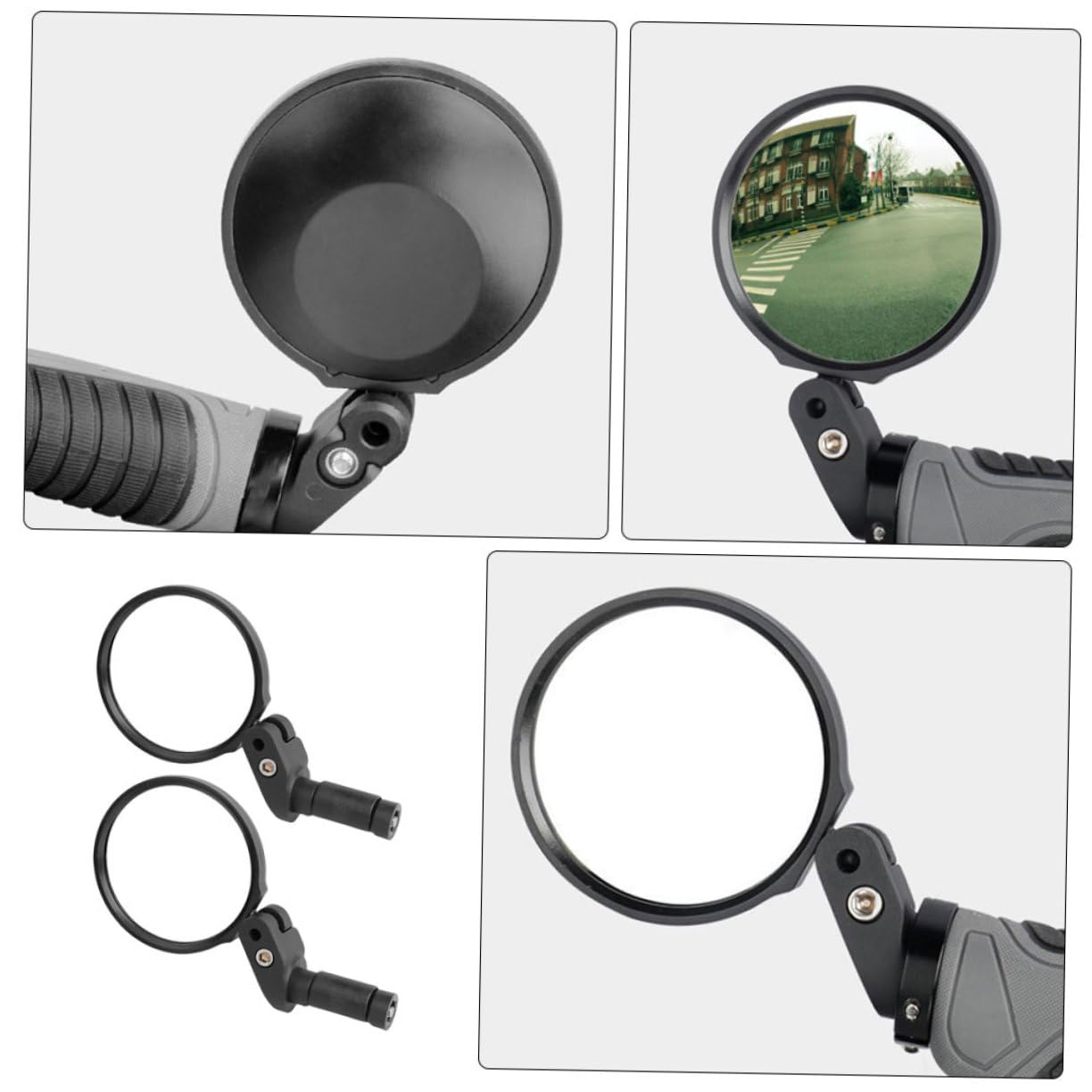 Abaodam 2pezzi Specchietto Retrovisore per Bici per Manubrio da Mountain Bike Accessori per Bici senza Attrezzi Installazione Rapida