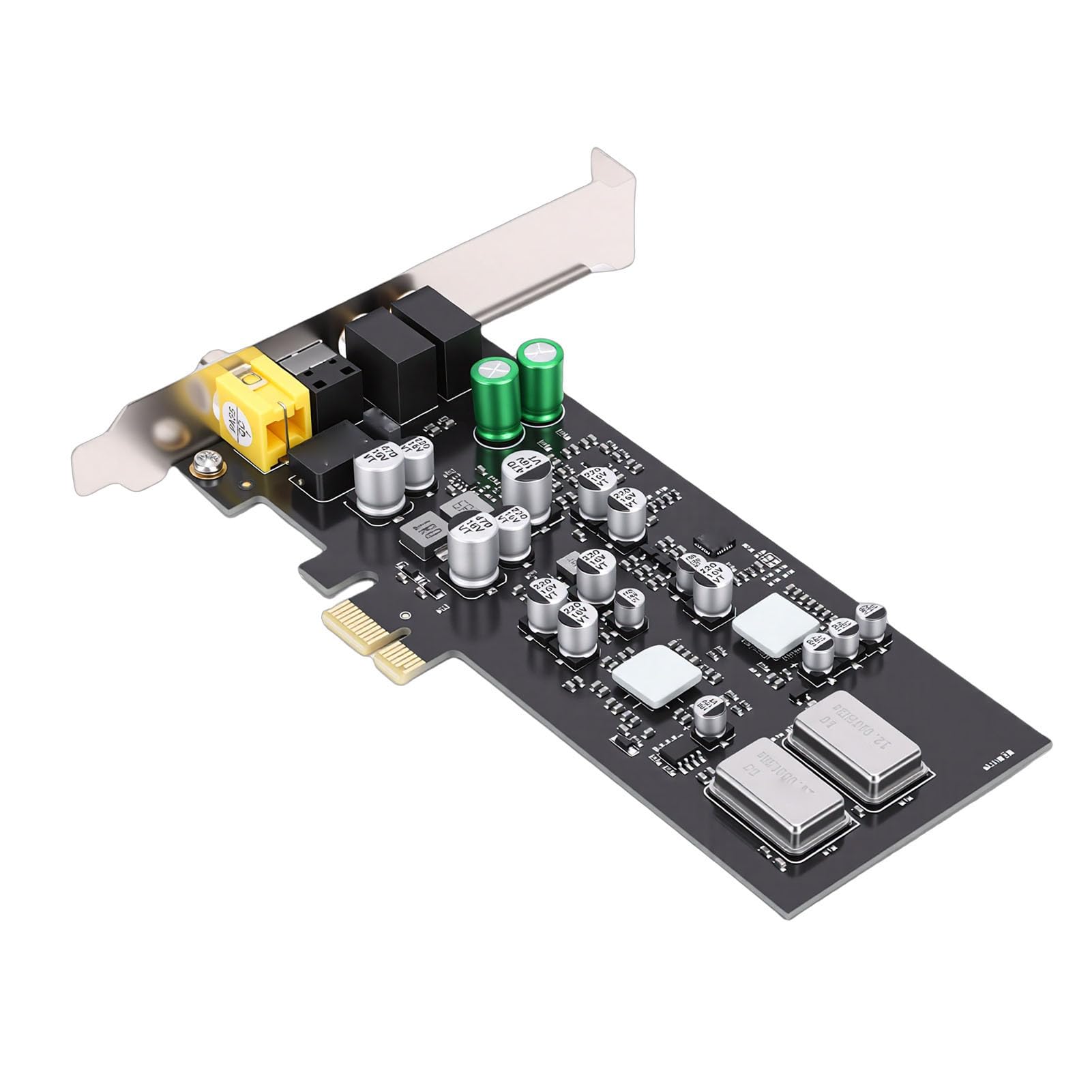 Denash Karta Dźwiękowa PCIE, Profesjonalny Dźwięk HiFi z Dwoma Przetwornikami DAC i Sterownikami Słuchawek, Obsługuje Wiele Częstotliwości Próbkowania 44,1 KHz 48 KHz 96, z