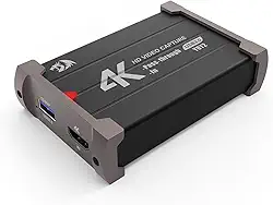 Redragon Placa de captura de áudio e vídeo VC-321, HDMI, USB, preta