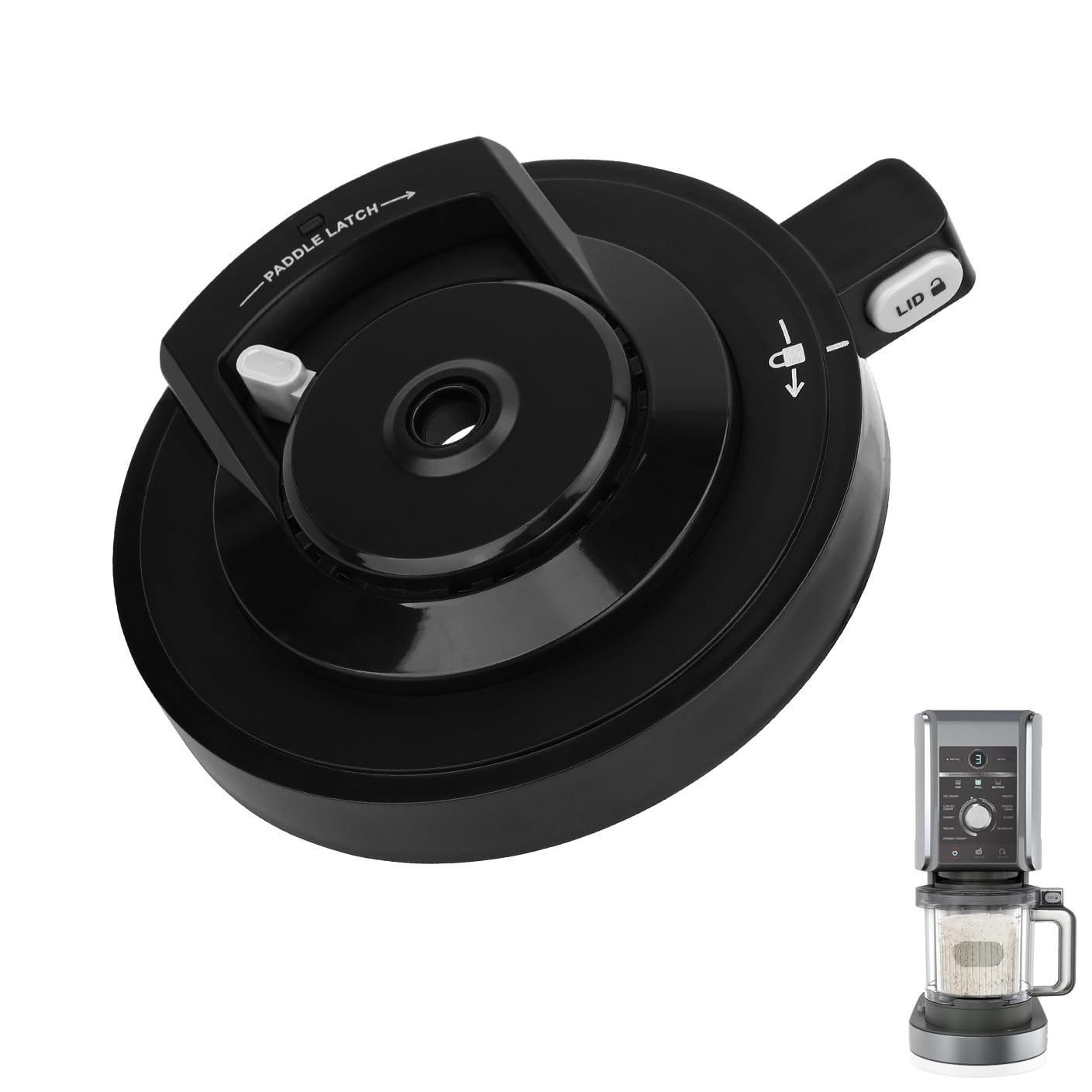 Couvercle extérieur pour machine à crème glacée Ninja Creami NC500 Series | NC500/NC501 couvercle de remplacement réutilisable