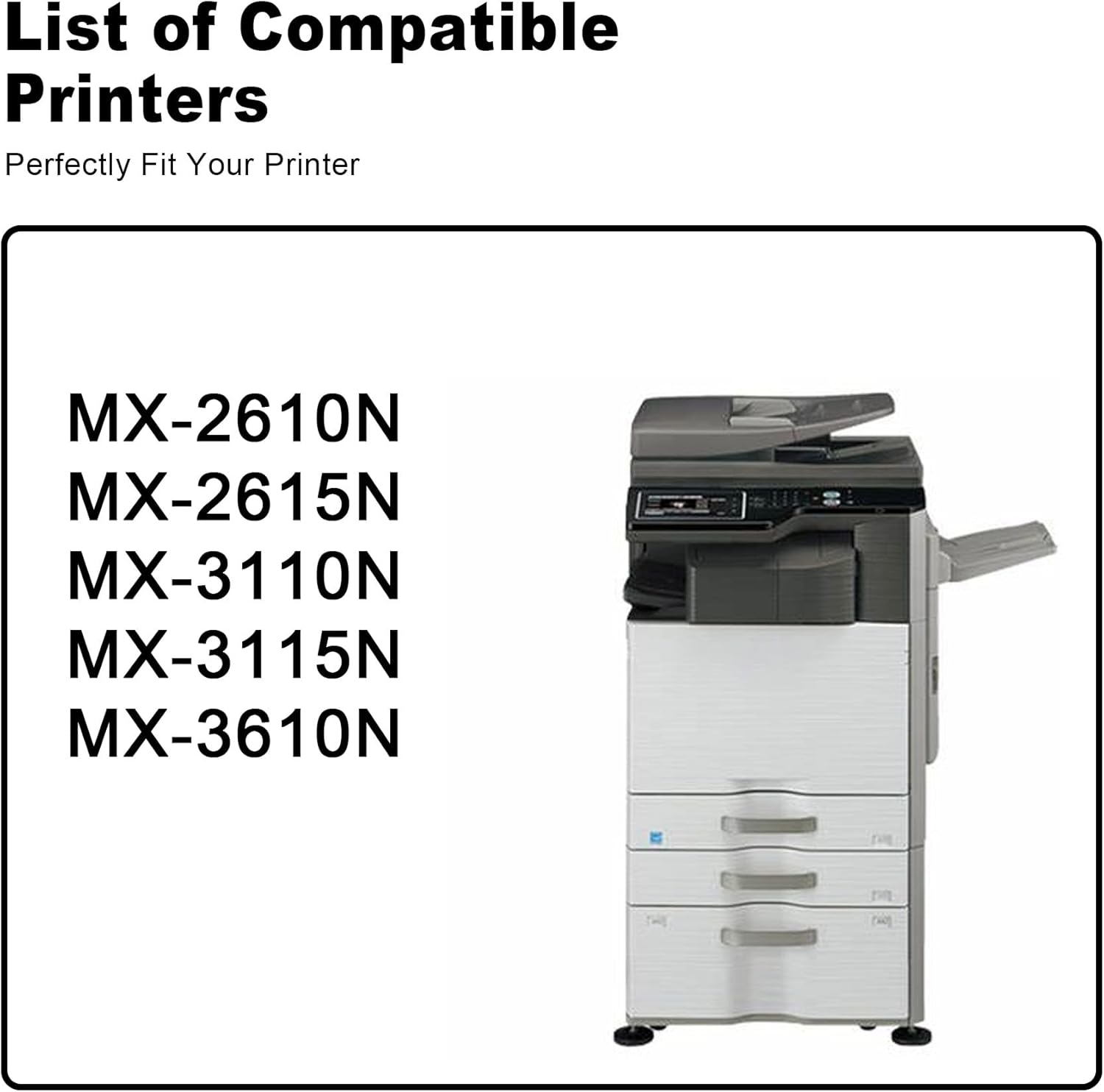 MX-36NT MX-36NT-YA Toner Cartridge (1 Pack, Yellow ) 15,000 Pages - ALUMK MX-36NT High Yield Toner Replacement for Sharp MX-2610N MX-2615N MX-3110N MX-3115N MX-3610N Printer