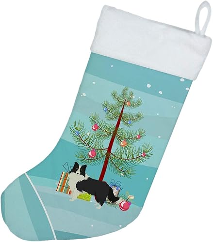 Miniatura 2 de Caroline's Treasures CK3522CS Border Collie Árbol de Navidad Calcetín de Navidad Chimenea Colgantes Medias Navidad Temporada Decoración de Fiesta