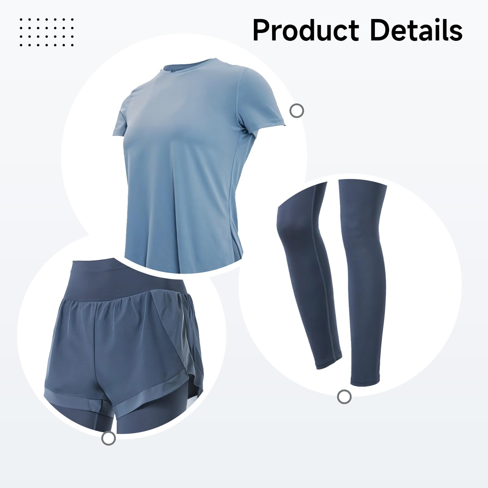 Ensemble de pilates 2 pièces pour femme avec manches courtes, élasthanne respirant et polyester, vêtements de sport XXL Noir
