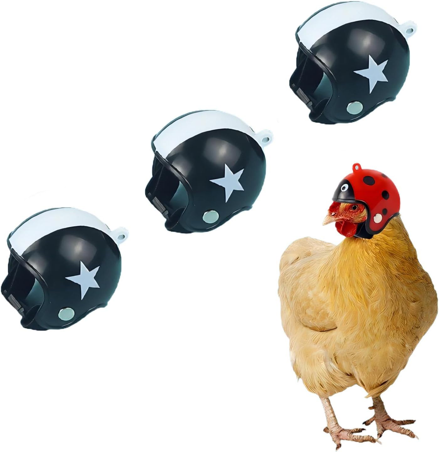 3pcs Chicken Helmets, Funny Hen Helmet, Adjustable Elastic