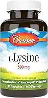 Vista 1 de Carlson Labs L-lisina, 500 mg, 100 cápsulas