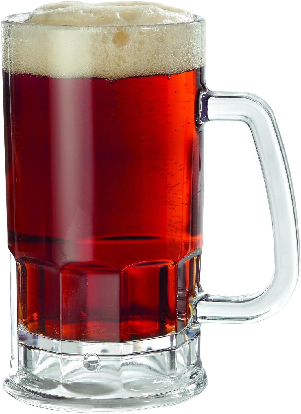 G.E.T. 00085-PC-CL-EC Shatter-Resistant Plastic Beer Mug / Stein, 20 Ounce, Polycarbonate (Set of 4)
