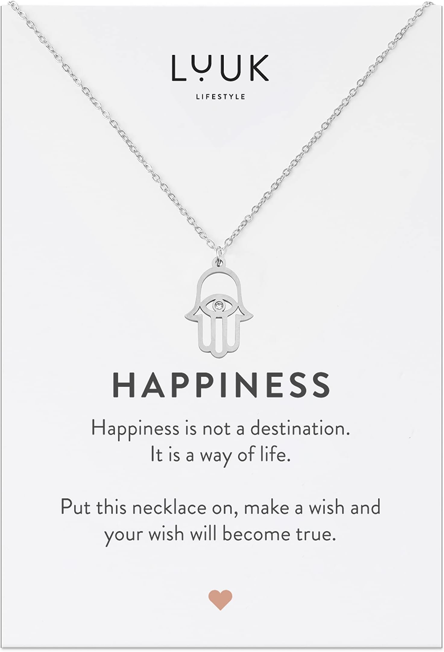 Stainless Steel Pendant Necklace for Women Waterproof Hypoallergenic 50cm Chain Modern Necklace Gift for Her