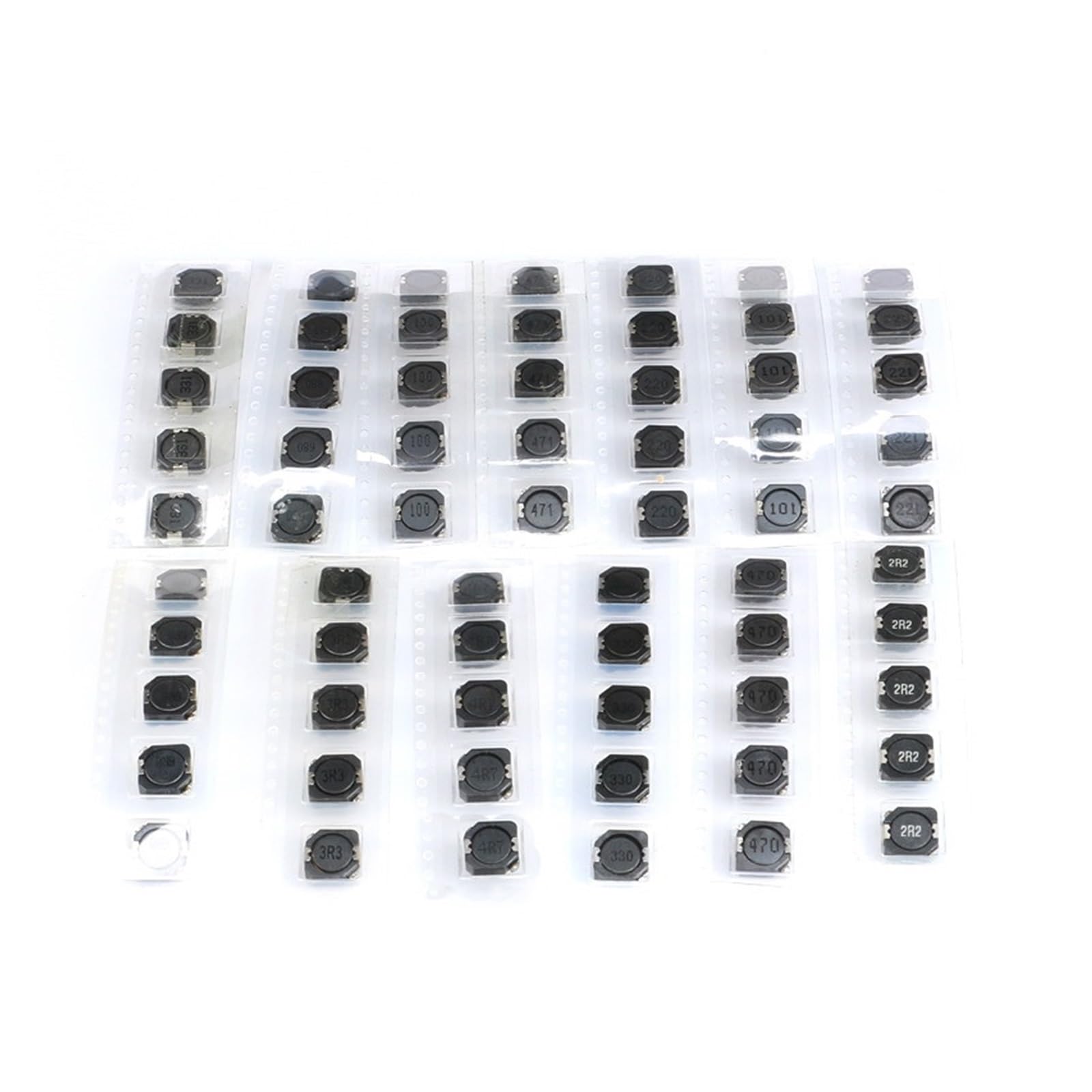 Kit Surtido de inductores de Potencia SMD de 13 valores, 65 uds., 2.2UH-470UH, Inductor blindado con Chip Enrollado de Alambre H104R