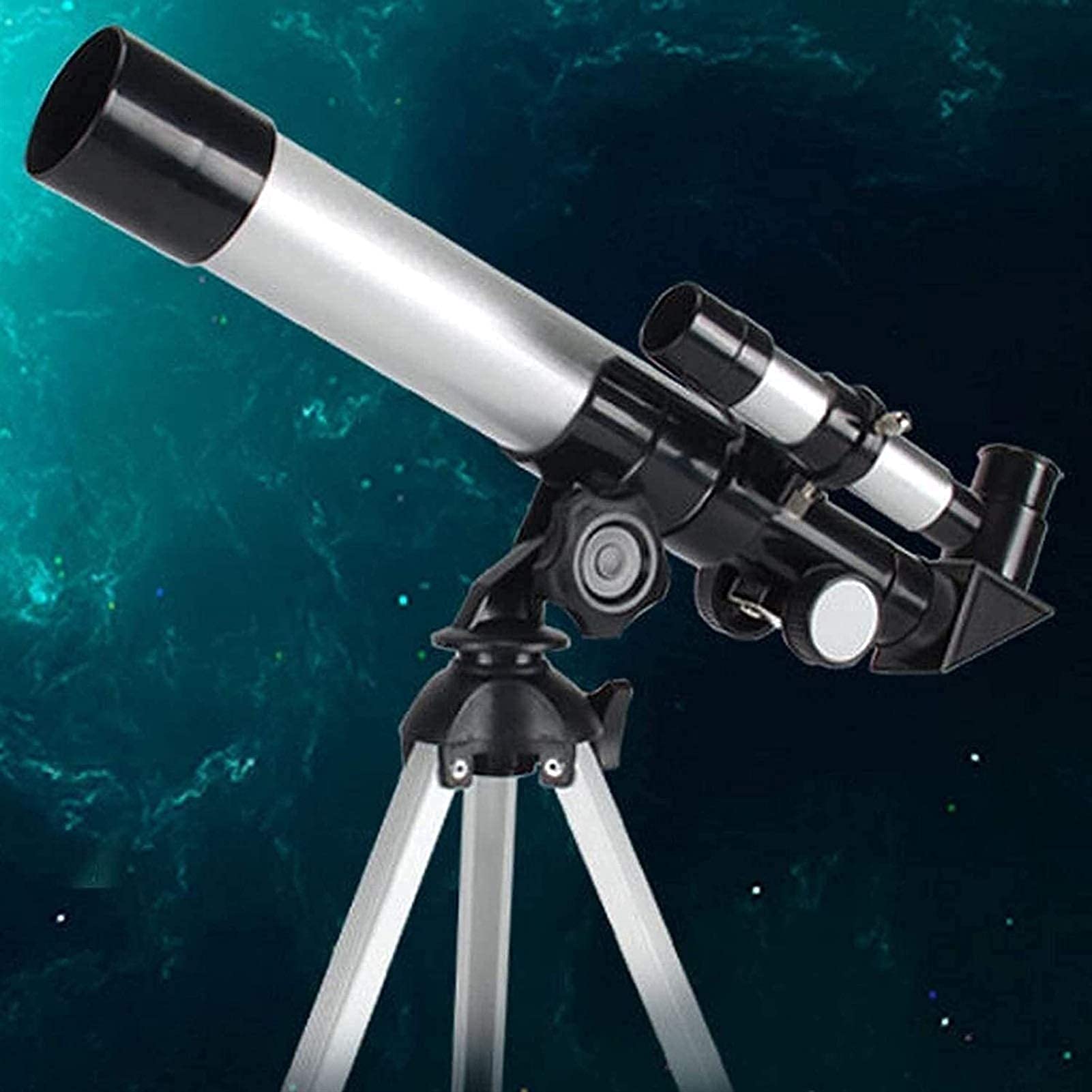 Astronomia kosmiczna dla dzieci z lekkim okularem statywowym i naukowym odbłyśnikiem dla początkujących astronomów