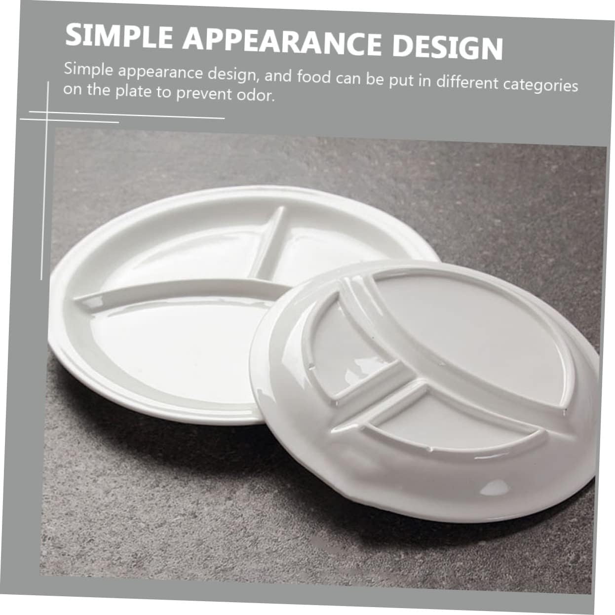 IMIKEYA Quality Ceramic Separate Dinner Plates Boy Girl Meal Plate Boy Girl Divided Home Accessory