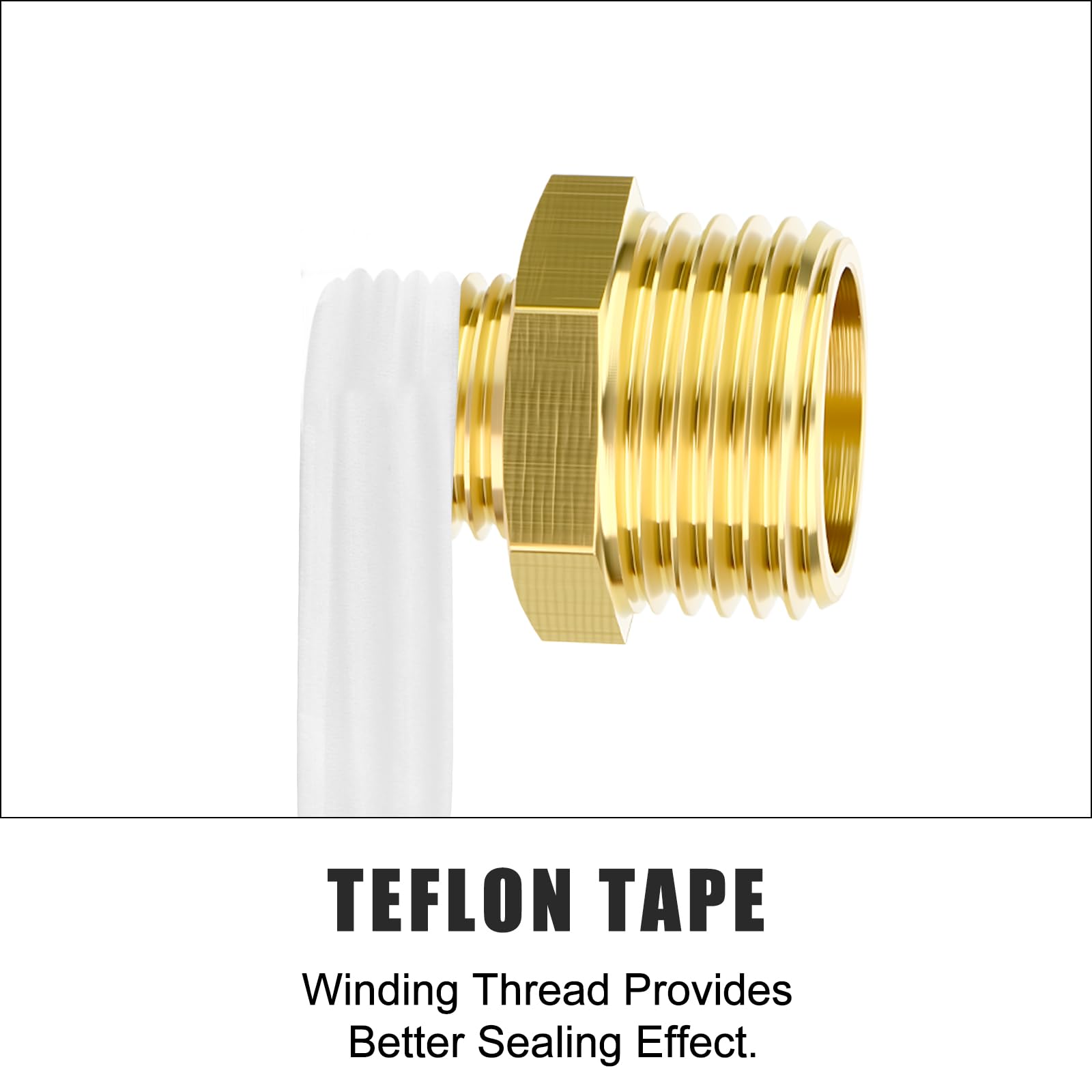 GASHER 5 pièces raccord de tuyau à compression en laiton, diamètre extérieur du tuyau 8mm x raccord mâle 1/2" BSP