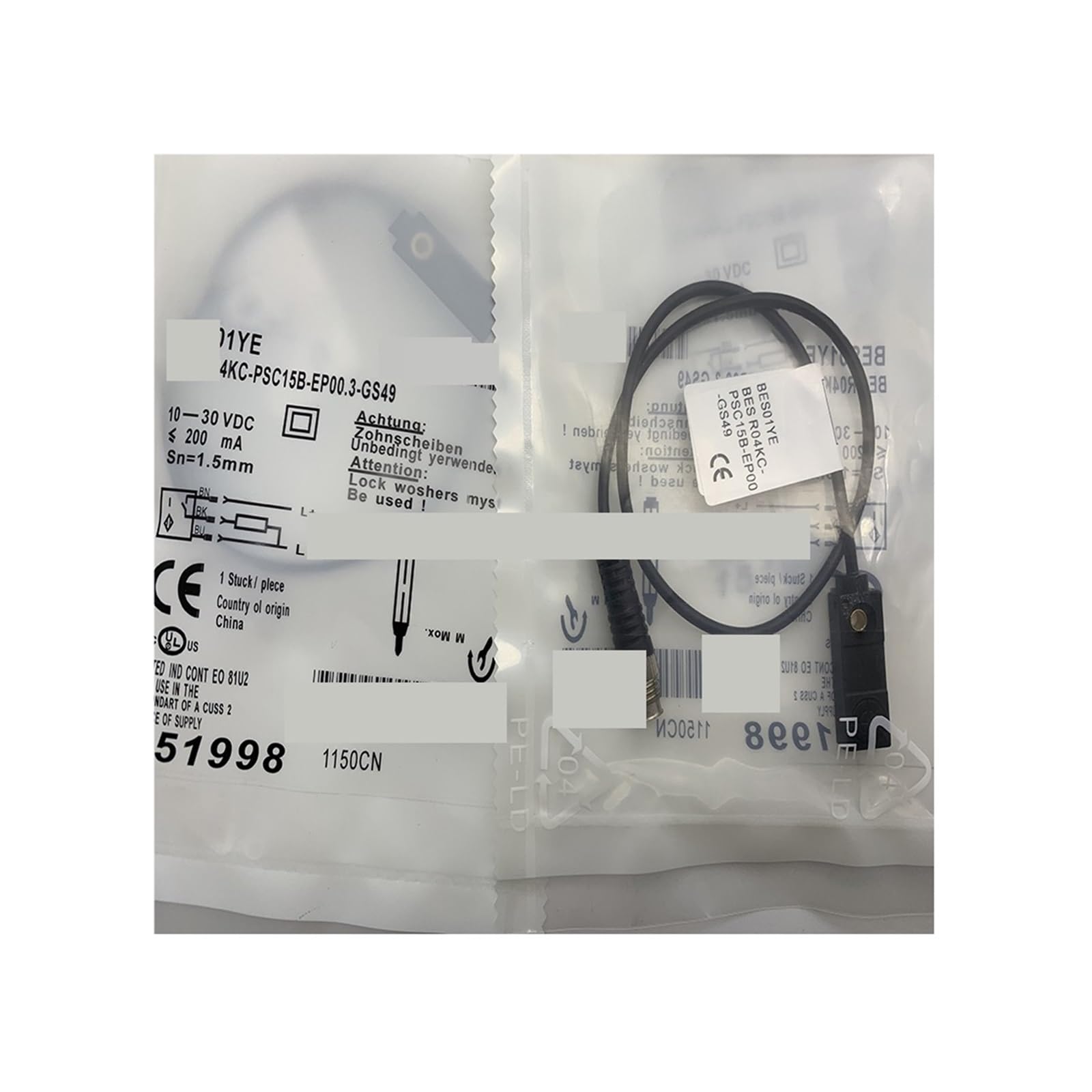 ZOZ03Y0 Proximity Switch Sensor R04KC-PSC15B-EP00,3-GS49(BES01YE)