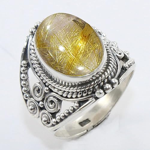 Miniatura 12 de Anillo de plata esterlina 925 para mujer y piedras preciosas naturales, anillo de compromiso de plata de ley, juego de bisel de piedra natal