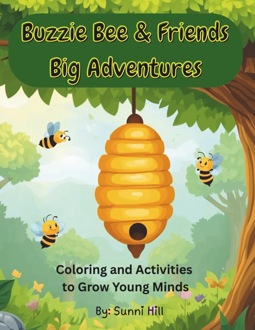 Buzzie Bee & Friends Big Adventures: Easy Coloring and Learning Puzzle Activity book about Bees, Honey Bees and More | Bee Activity Book | ...Gift for Vacations, Holidays, and Free Time