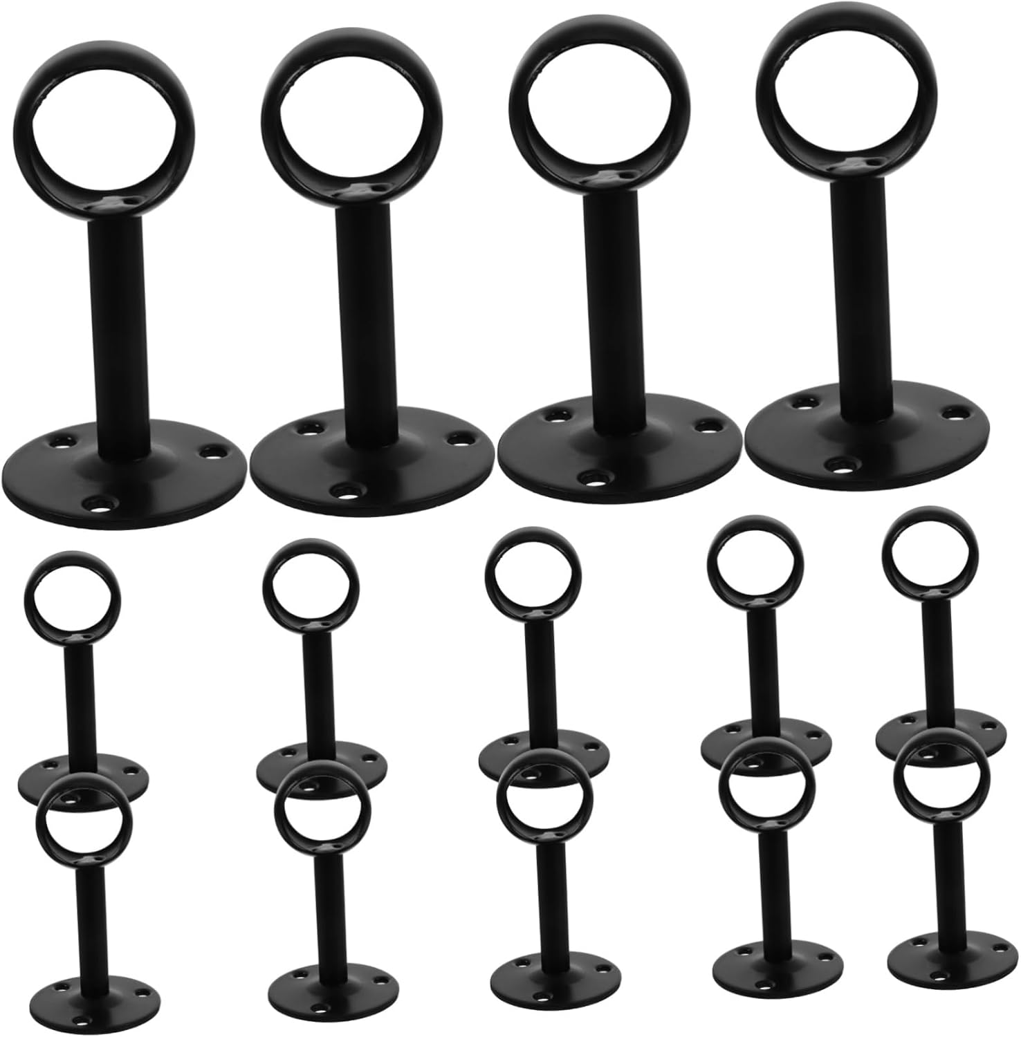 16pcs Modern Aesthetic Drying Rod Ceiling Bracket Heavy Duty Flange Seat Round Tube Seat Mounts for Garment Protection
