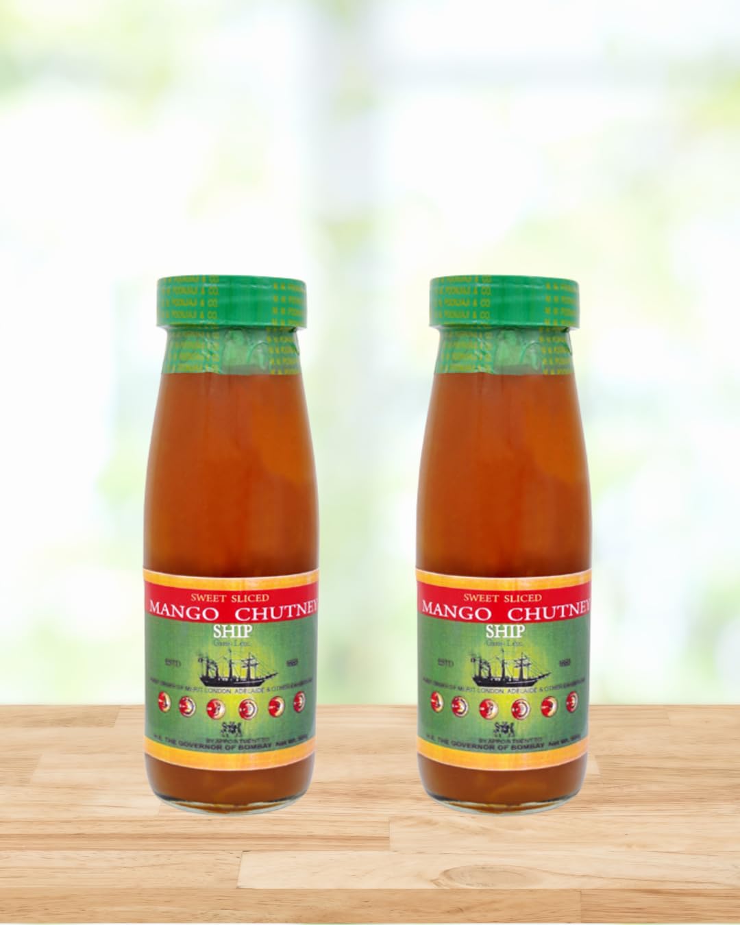 SHIP Sweet Mango Chutney 500g x 2 Jars | Khatti Meethi Aam ki Chatni with Sliced Mango | Authentic Indian Taste | Perfect for Snacks, Meals & Dips | No Preservatives