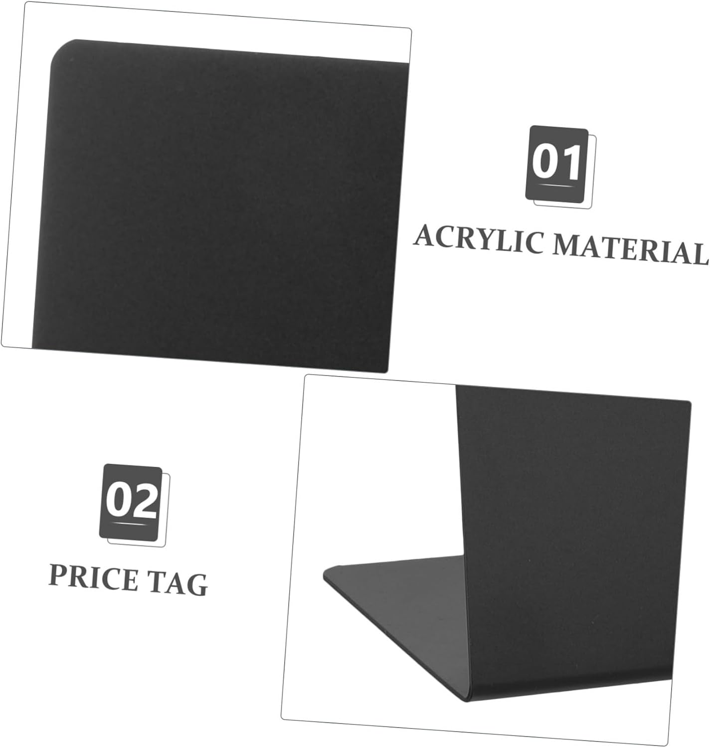 Happyyami 5pcs Blackboard Sign Tabletop Menu Board Elegant Round Shape Restaurant Decor Seating Signs for Wedding Banquet Event Decor