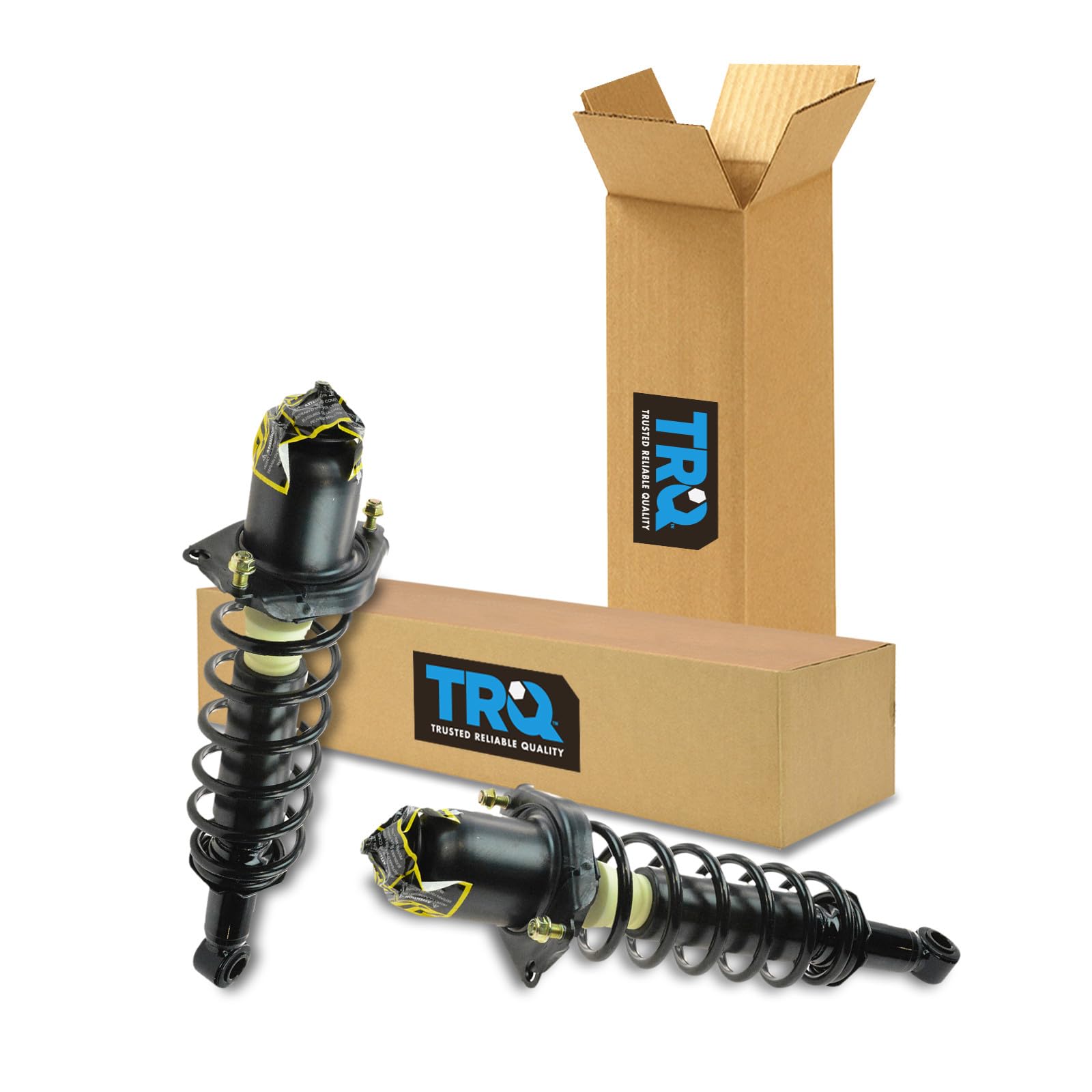 TRQ Rear Driver and Passenger Side Strut and Spring Assembly Set Loaded