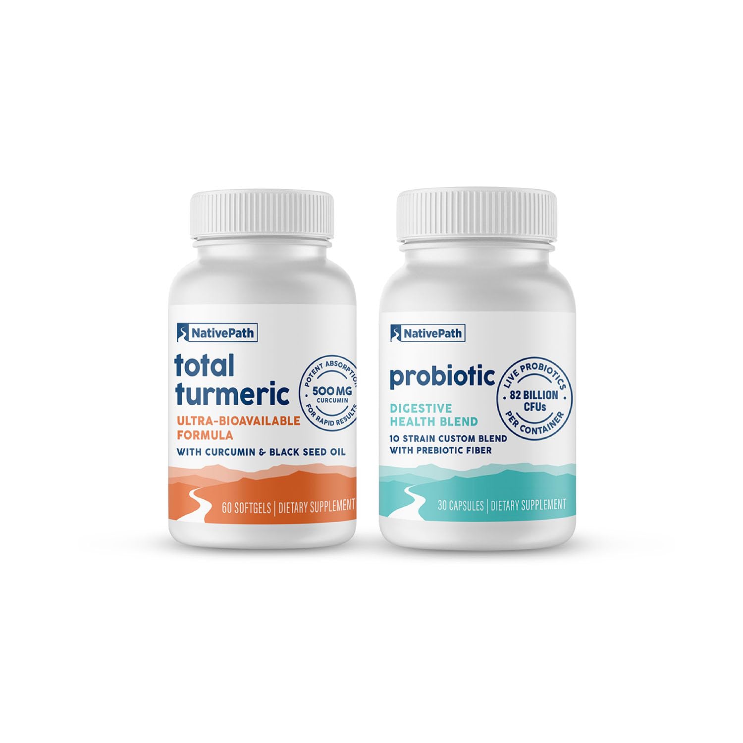 NativePathTake Together Bundle, Probiotic and Turmeric 30 Servings