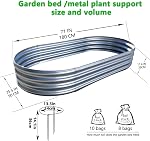COATTOA Galvanized Raised Garden Bed, Raised Garden Boxes, 2 Pcs 6×3×1ft Outdoor Galvanized Planter Box, Garden Stock Tank Outdoor with Metal Plant Stakes, Garden Beds for Vegetables Planting