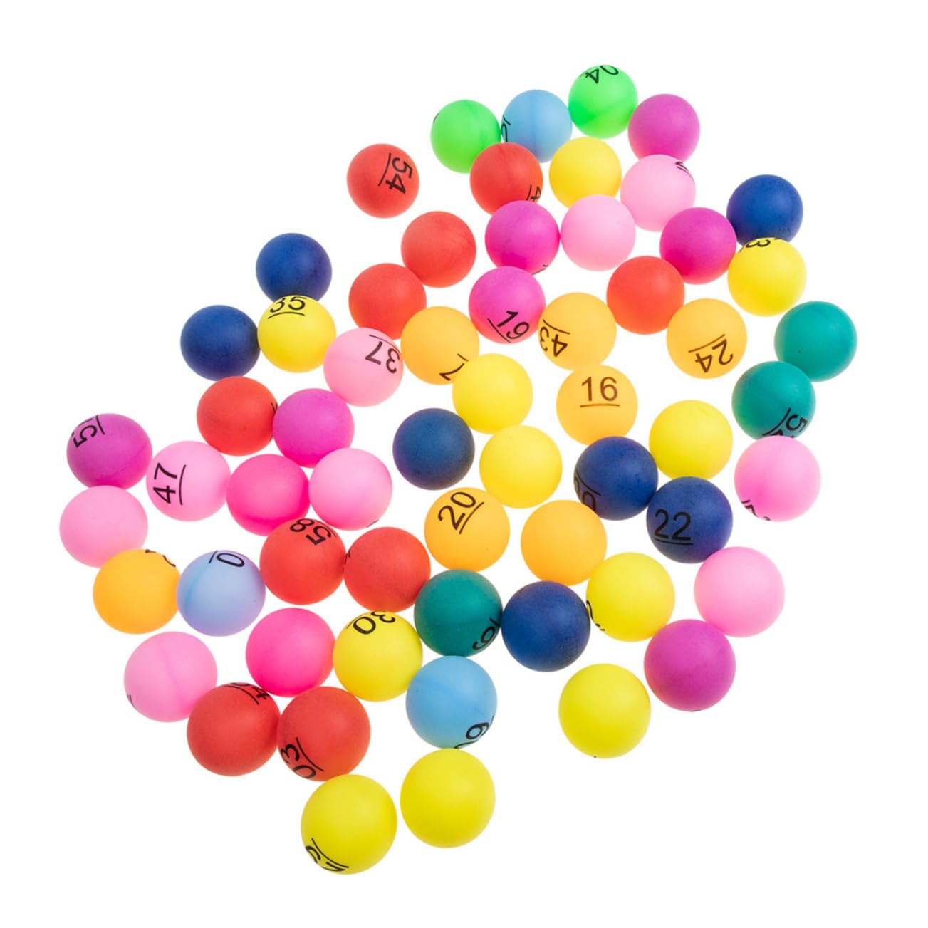Mipcase Plastic Numbered Balls 80pcs for Bingo and Event Prize Draws Small and Durable