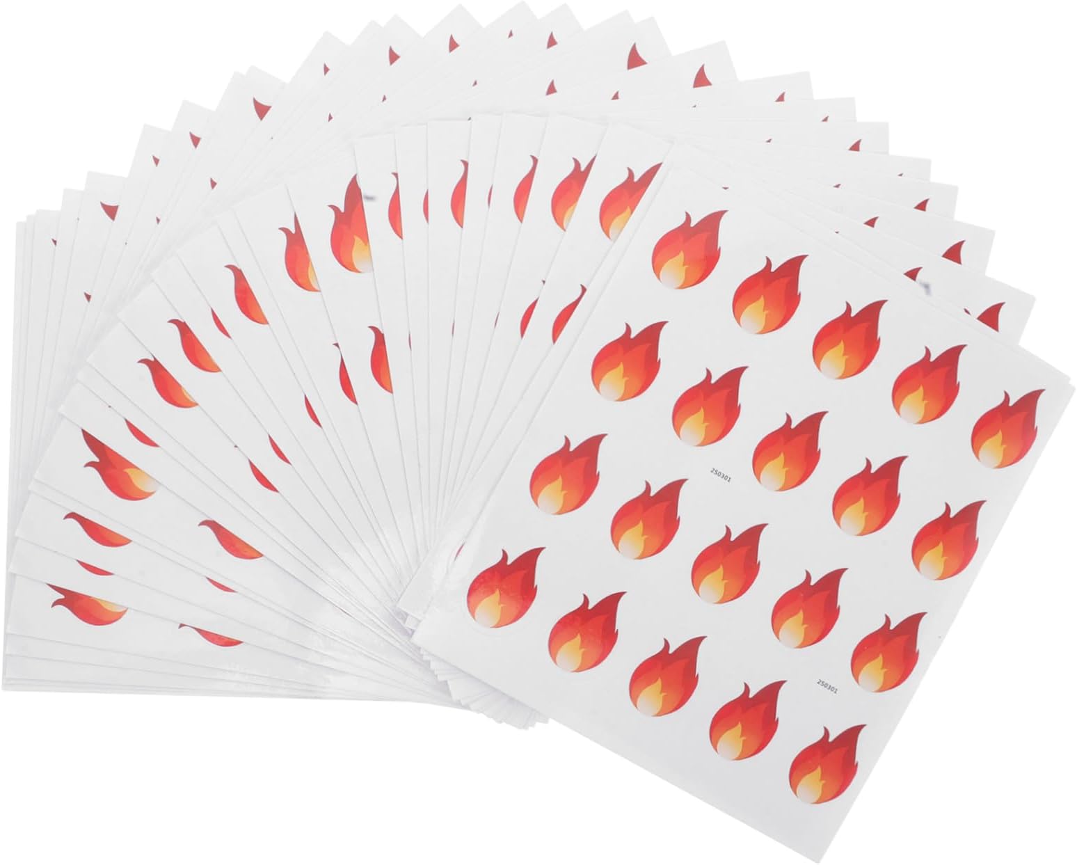 500pcs Mini Fire Stickers Realistic Flame Decals for Scrapbooking Crafts and Food Container Labeling and Oilproof Self-Adhesive Stickers