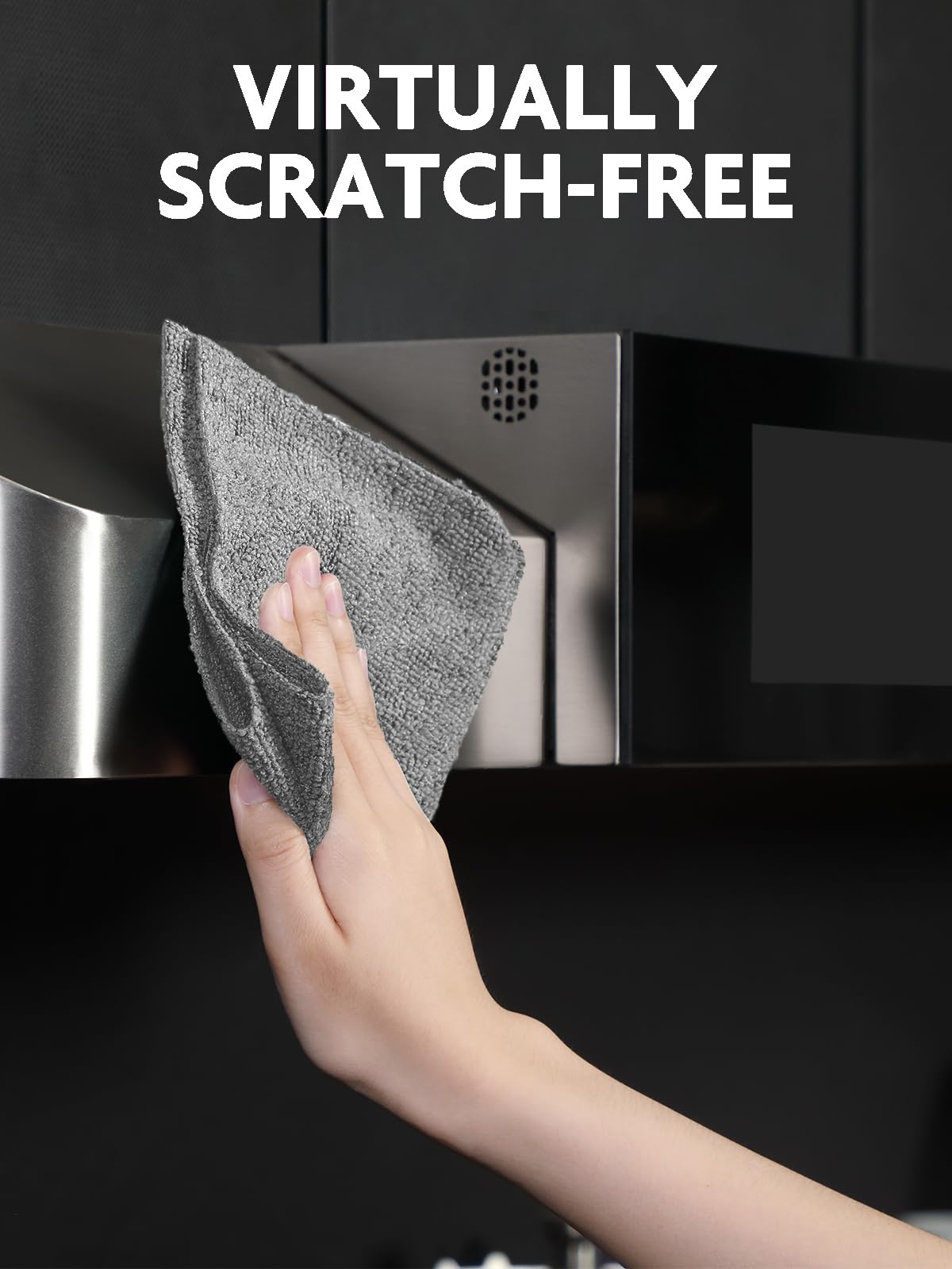 Tear-A-Rag Roll -50 Pack 12 x 12 Microfiber Cleaning Cloth Reusable Towels for Home auto and Shop Grey — view 4