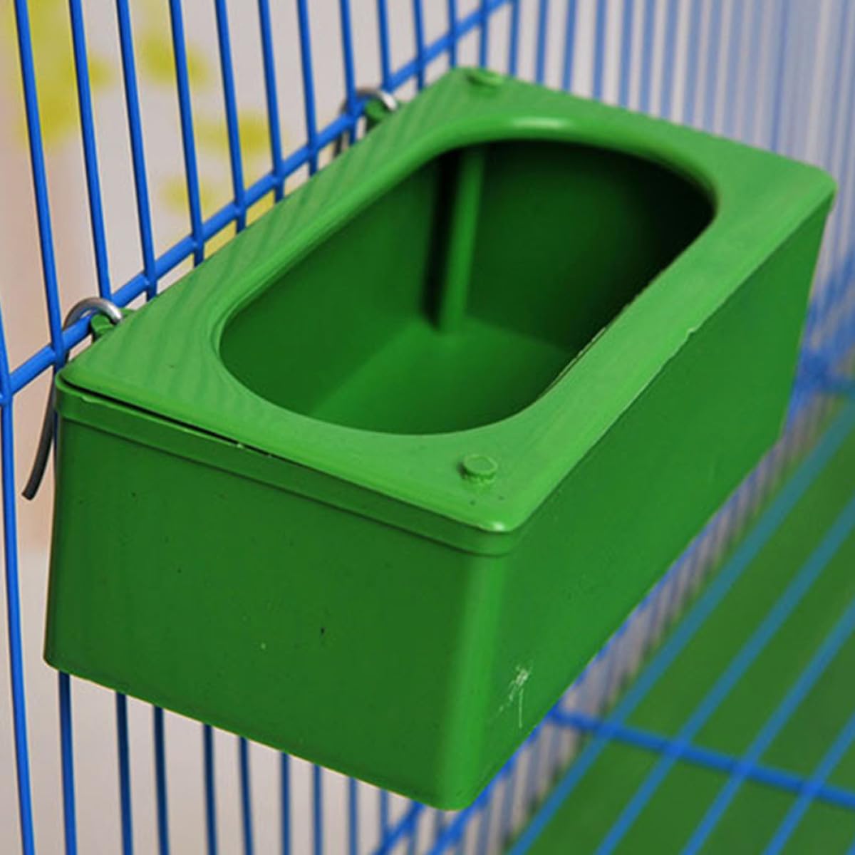 Gatuida Mangeoires et Protégeant la Nourriture Saleté Lot de 12 en Plastique Vertes Faciles à Remplir pour Oiseaux pour Petits Oiseaux et Perroquets en Cage
