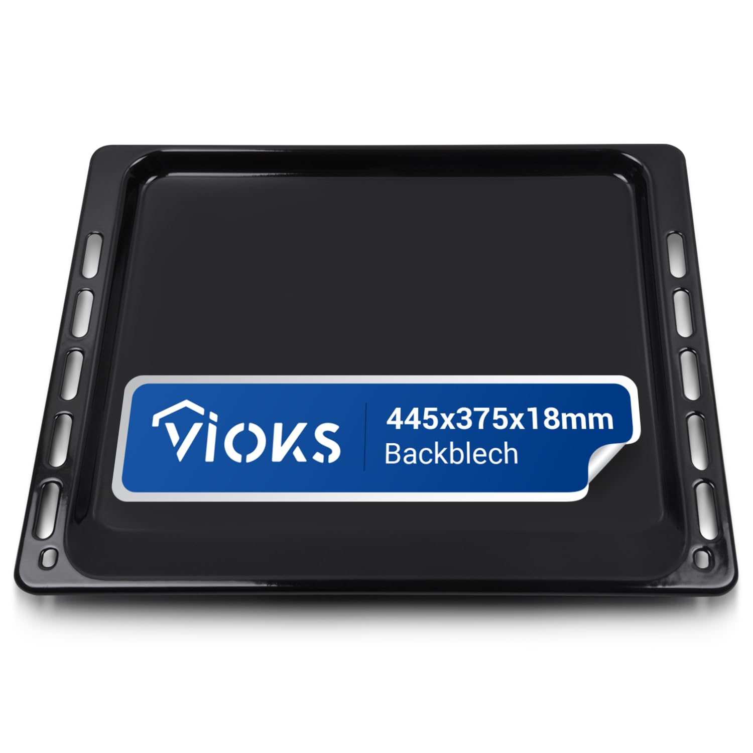 VIOKS Bandeja de horno profunda de 45 x 37 cm, repuesto para Whirlpool 481010683241 Ignis bandeja de horno 445 x 375 x 17 cm | Chapa esmaltada rectangular para horno Ignis Bаuknеcht