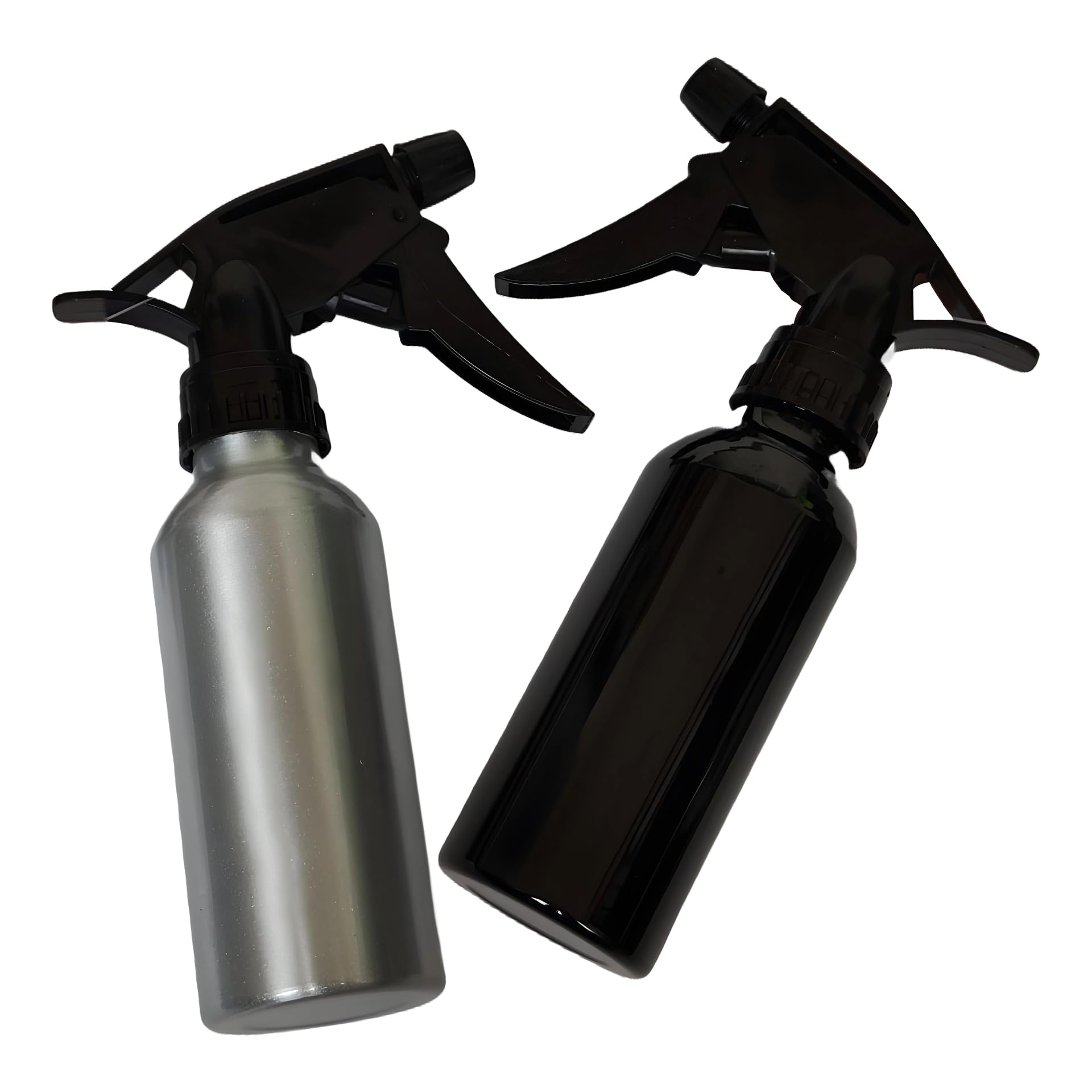 G4GADGET Aluminium Water Sprayer Empty Spray Bottles Pack of 2-200ml Refillable Trigger Mist Spray Bottle for Cleaning, Gardening, Hair Care, DIY, Plants, and Beauty Use – Lightweight - Assorted