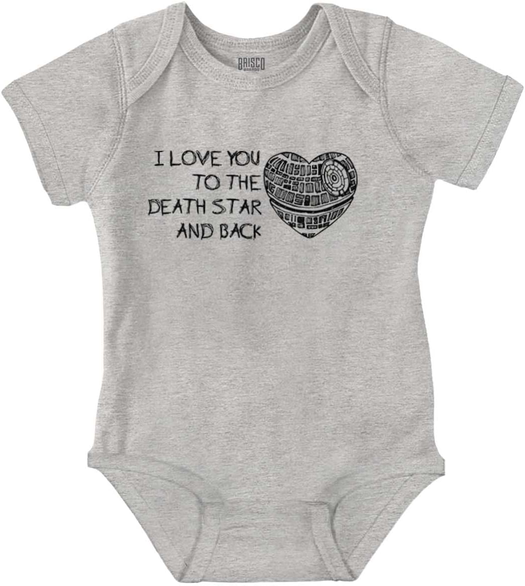Brisco Brands Love You Death Star and Back Galaxy Baby Bodysuit Jumper Girls