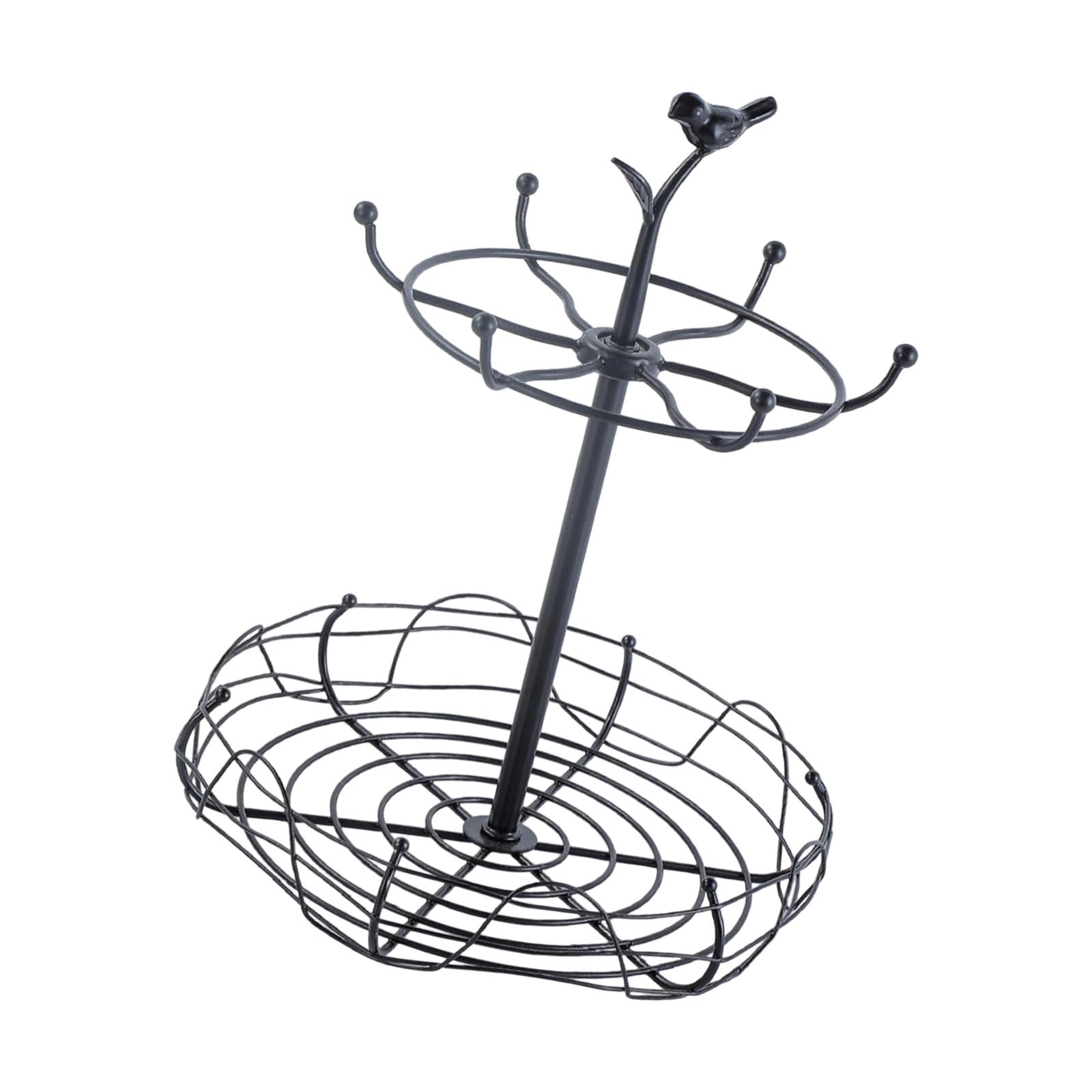 APGLSXY Rotating Cup Rack with Metal Frame Space Saving Tiered Coffee Mug Holder with 360 Degree Rotation Coffee Pods Holder Rotating Mug Storage Rack