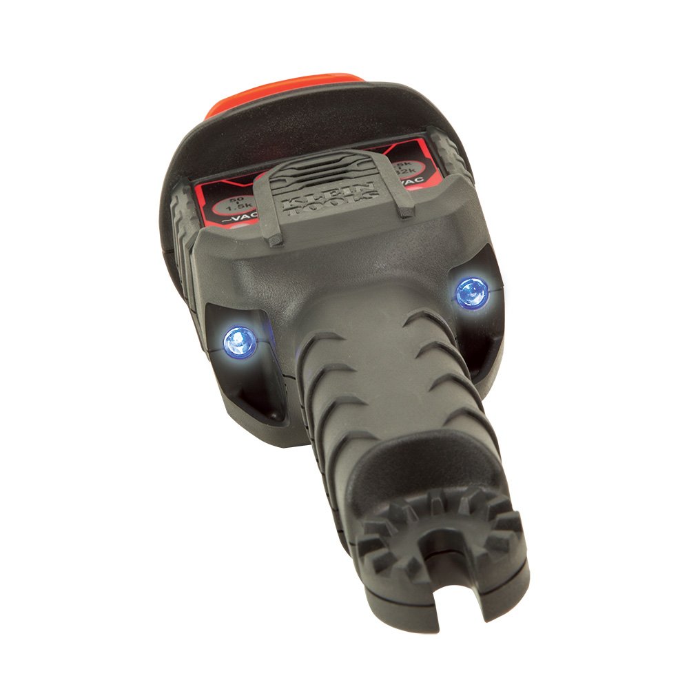Klein Tools HVNCVT-1 Tester ad alta tensione senza contatto a doppia gamma, indicatori audio/visivi, resistente all'acqua, con custodia e batteria