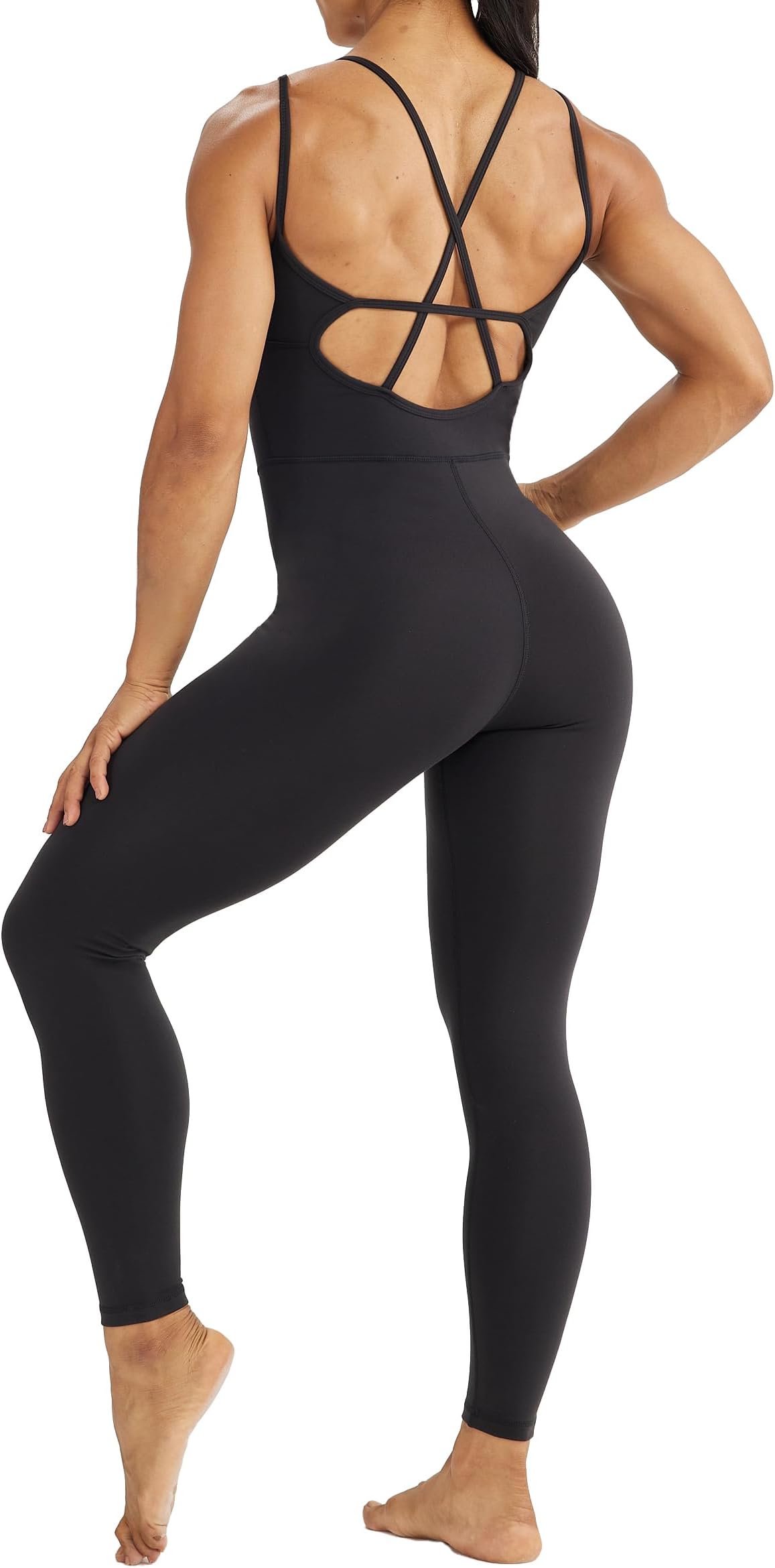 - Women's Sleevesless Bodysuit Dance Unitard, Backless Bodycon Rompers Jumpsuits for Workout Yoga