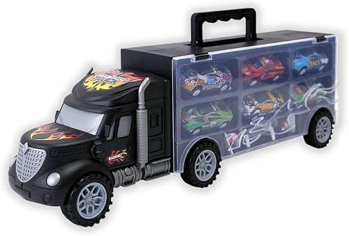 Truck King Carrier Set with Toy Cars - Toys for Boys