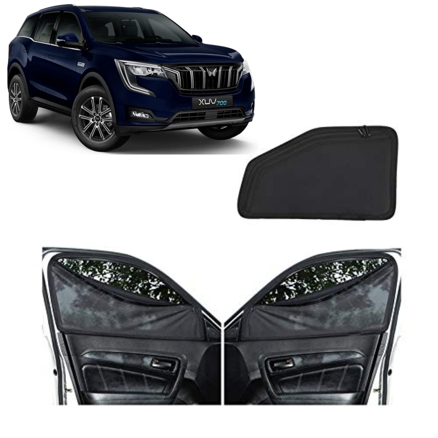 DS ENTERPRISE Z Black Car Window Sun Shade/Curtain for Mahindra XUV 700 All