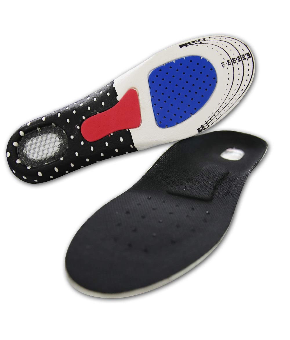 1 par de Plantillas de Gel de Silicona Suave para Correr Deportivas para pies, Hombre y Mujer, Almohadilla ortopédica, Suela de Zapatos(L)