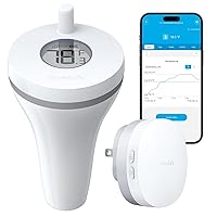 Vista 1 de GoveeLife Termómetro inteligente para piscina y baño, aplicación inalámbrica, fácil de leer, termómetro digital WiFi flotante con IPX7 impermeable