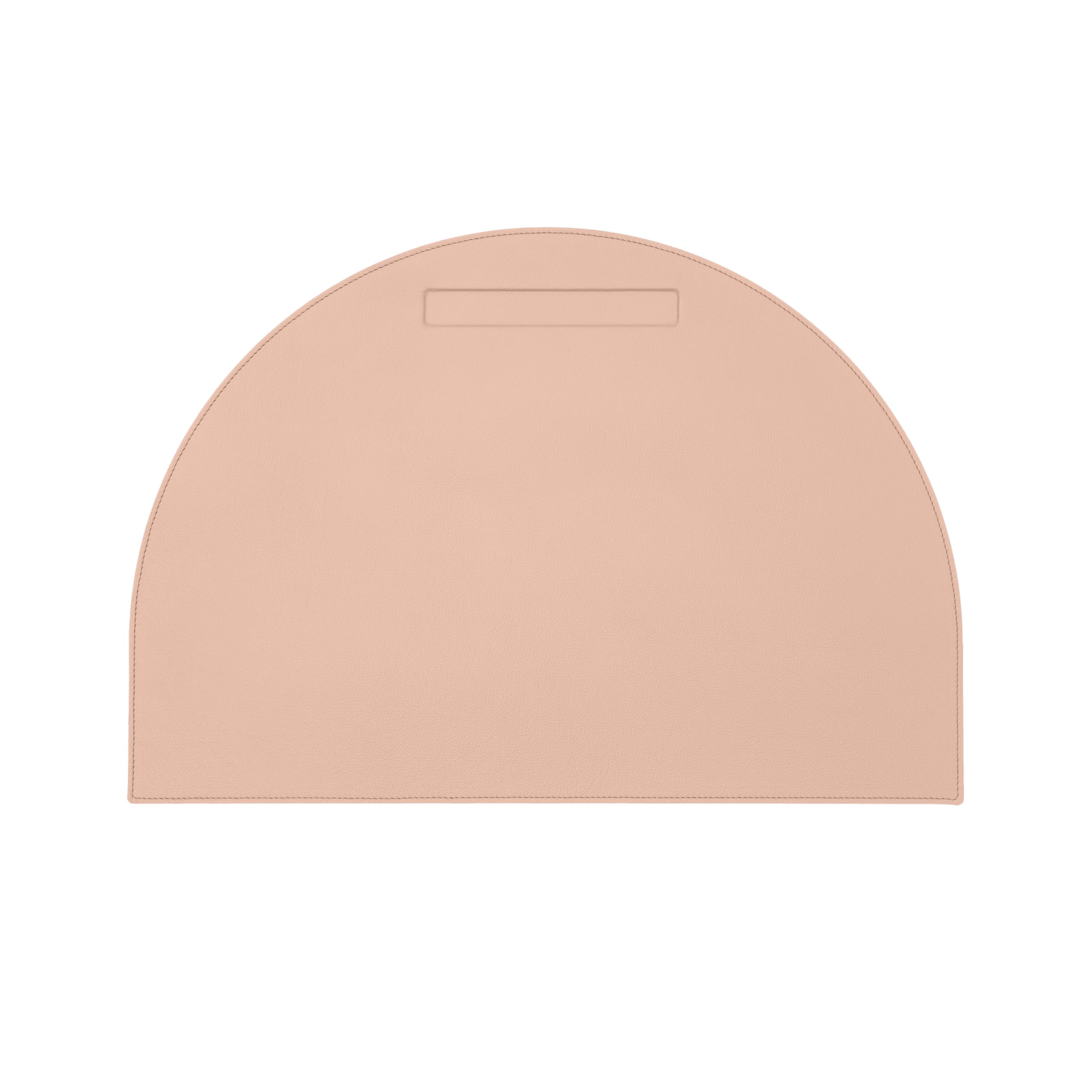 Eglooh - Luna - Schreibtischunterlage echtem Leder Puder Rosa cm 50x35 - Mit halbrunder Form, Stiftfach und Handwerkliche Nähte - Made in Italy
