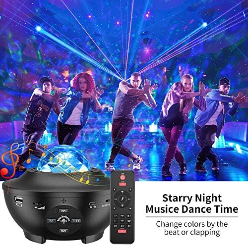 Galaxy Projector Light, Smart Star Projector Night Light Compatible with Alexa, Voice Control & Smart APP Control Galaxy Lights, 10 Colors Music Bluetooth Speaker Timer for Baby Adults Home Decor
