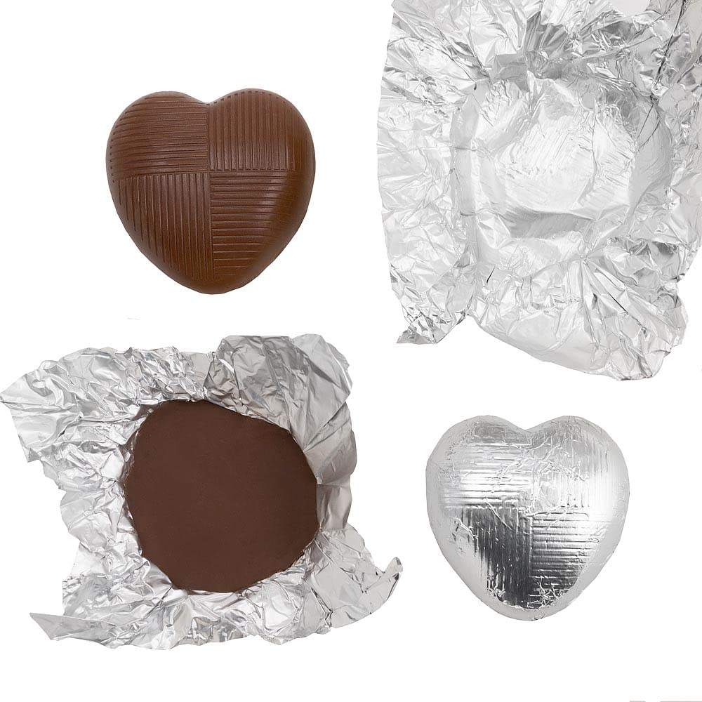 Italian Options Milk Chocolate Foiled Hearts, 30 Chocolates, Purple Foil — view 75