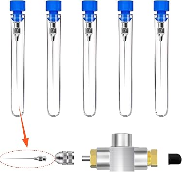 5PCS Universal Aluminum Replacement Needles Nitrogen Fill Tools Nitrogen Needle Kit,35MM Long